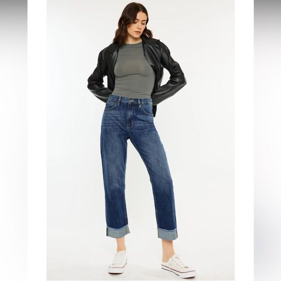 Kancan Finley High Rise Straight Leg Jeans 9/28  Style KC11238D - Picture 1 of 11